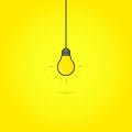 Hanging light bulb vector graphics Royalty Free Stock Photo
