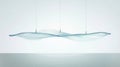 A hanging light fixture made of translucent blue material. Royalty Free Stock Photo