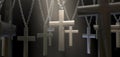 Hanging Metal Crucifixes