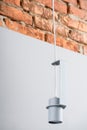 Hanging metal gray lamp