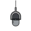 Hanging microphone clipart Royalty Free Stock Photo
