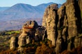 Hanging monastery at Meteora of Kalampaka in Greece