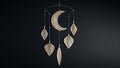 Hanging Moon and Leaf Mobile Royalty Free Stock Photo