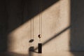Hanging Pendulum Shadow On Concrete Wall Time Concept Royalty Free Stock Photo