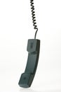 Hanging phone receiver Royalty Free Stock Photo