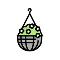 hanging potting house plant color icon vector illustration