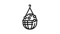 hanging potting house plant line icon animation