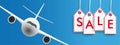 Hanging Price Stickers Flights Jet Sale Header