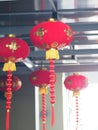 Hanging red lanterns Chinese New Year festival Royalty Free Stock Photo