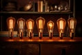 Hanging Retro Lamps, Vintage Style Industrial Lightbulbs, Warm Light Bulb in Interior, Retro Lams