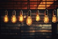 Hanging Retro Lamps, Vintage Style Industrial Lightbulbs, Warm Light Bulb in Interior, Retro Lams