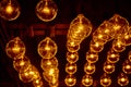 Hanging retro light bulbs Royalty Free Stock Photo