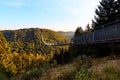 Hanging rope bridge Geierlay Royalty Free Stock Photo