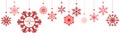 hanging snow stars banner for christmas greetings time Royalty Free Stock Photo