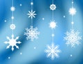 Hanging Snowflake Ornaments Background