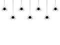 Hanging spiders for decoration and covering on the transparent background. for Halloween Royalty Free Stock Photo