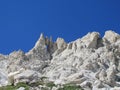 Hanging stone Rocky peak of Apennine Mountain Range Royalty Free Stock Photo