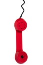 Hanging telephone receiver Royalty Free Stock Photo