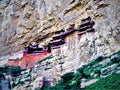 Hanging Temple or Xuankong Temple in China, nature and architecture Royalty Free Stock Photo