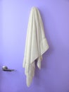 Hanging Towel Blue door Royalty Free Stock Photo