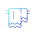 Hanging towel gradient linear vector icon