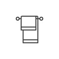 Hanging towel outline icon