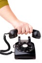 Hanging Up the Phone Royalty Free Stock Photo