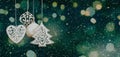 Christmas background with baubles and lights Royalty Free Stock Photo