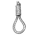 Hangman's noose drawing