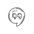 Hangout Icon vector. Doodle Hand Drawn or Black Outline Icon Style
