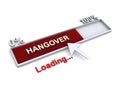 Hangover loading on white Royalty Free Stock Photo