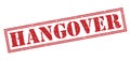 Hangover red stamp Royalty Free Stock Photo