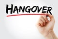 Hangover text with marker Royalty Free Stock Photo