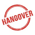 HANGOVER text written on red grungy round stamp Royalty Free Stock Photo