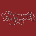 Hangover. Vector hand drawn lettering isolated. Royalty Free Stock Photo