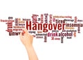 Hangover word cloud hand writing concept