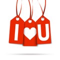 Hangtags I LOVE U Royalty Free Stock Photo
