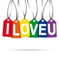 Hangtags I LOVE U Royalty Free Stock Photo