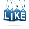 Hangtags Like in blue Royalty Free Stock Photo
