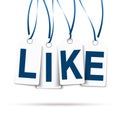 Hangtags LIKE Royalty Free Stock Photo