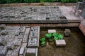 Hangzhou, China - August1, 2017: Street for tourists, traditional street food and soÃÂ³veniers, old historical architexture and