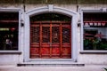 Hangzhou, China - August1, 2017: Street for tourists, traditional street food and soÃÂ³veniers, old historical architexture and