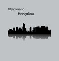 Hangzhou, China city silhouette