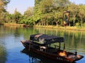 Hangzhou Xixi Wetland `if you are the one` shooting props: rowing boat