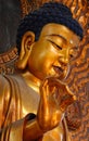 Hangzhou, Zhejiang Province, China: Buddha statue at Lingyin Temple also known as the Temple of the Soul`s Retreat