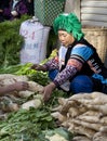 Hani Woman selling Vegetables