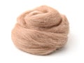 Hank of beige wool yarn Royalty Free Stock Photo