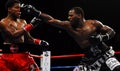 Hank Lundy lands a punch on Dannie Williams Royalty Free Stock Photo