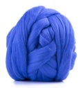 Hank merino wool blue Royalty Free Stock Photo