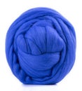 Hank merino wool blue Royalty Free Stock Photo